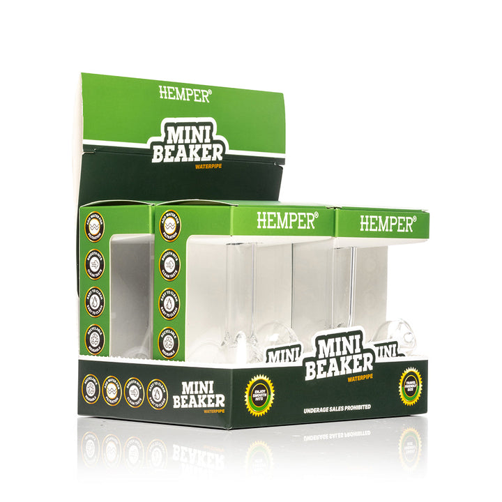 HEMPER - Mini Beaker Bong Display 4 Count