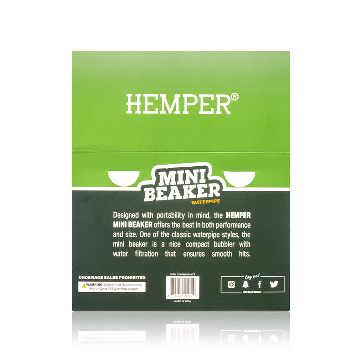 HEMPER - Mini Beaker Bong Display 4 Count
