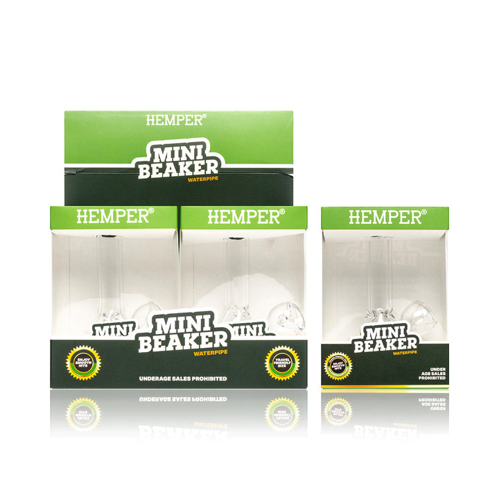 HEMPER - Mini Beaker Bong Display 4 Count