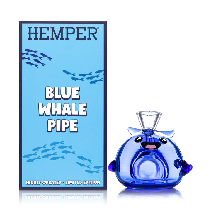 HEMPER - Blue Whale Hand Pipe 4"