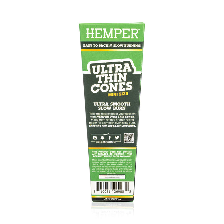 Ultra Thin Pre-Rolled Cones French Unbleached Paper - 10 Pack - Mini Size