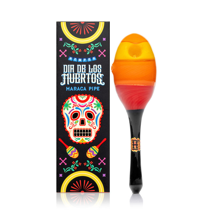 HEMPER - Dia De Los Muertos Maraca Handpipe