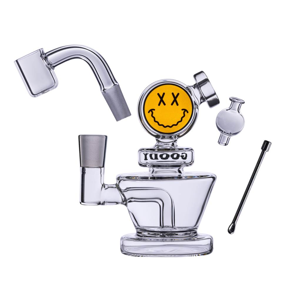 Goody Glass - Big Face Mini Dab Rig 4-Piece Kit