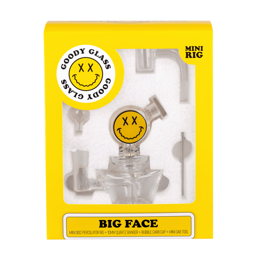 Goody Glass - Big Face Mini Dab Rig 4-Piece Kit