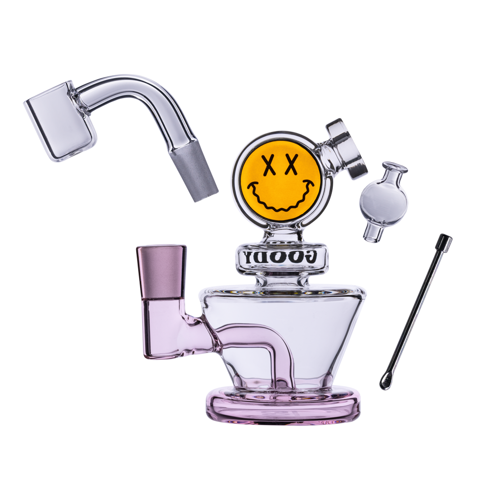 Goody Glass - Big Face Mini Dab Rig 4-Piece Kit