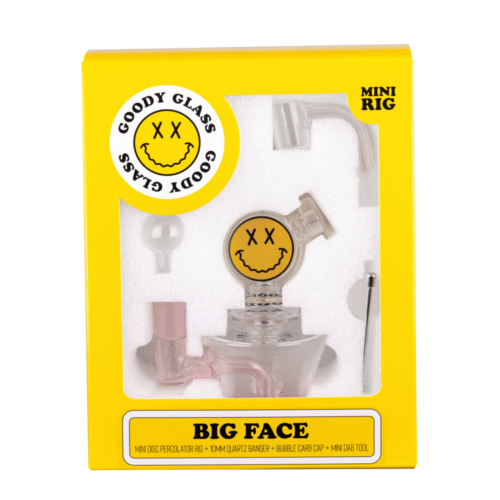 Goody Glass - Big Face Mini Dab Rig 4-Piece Kit