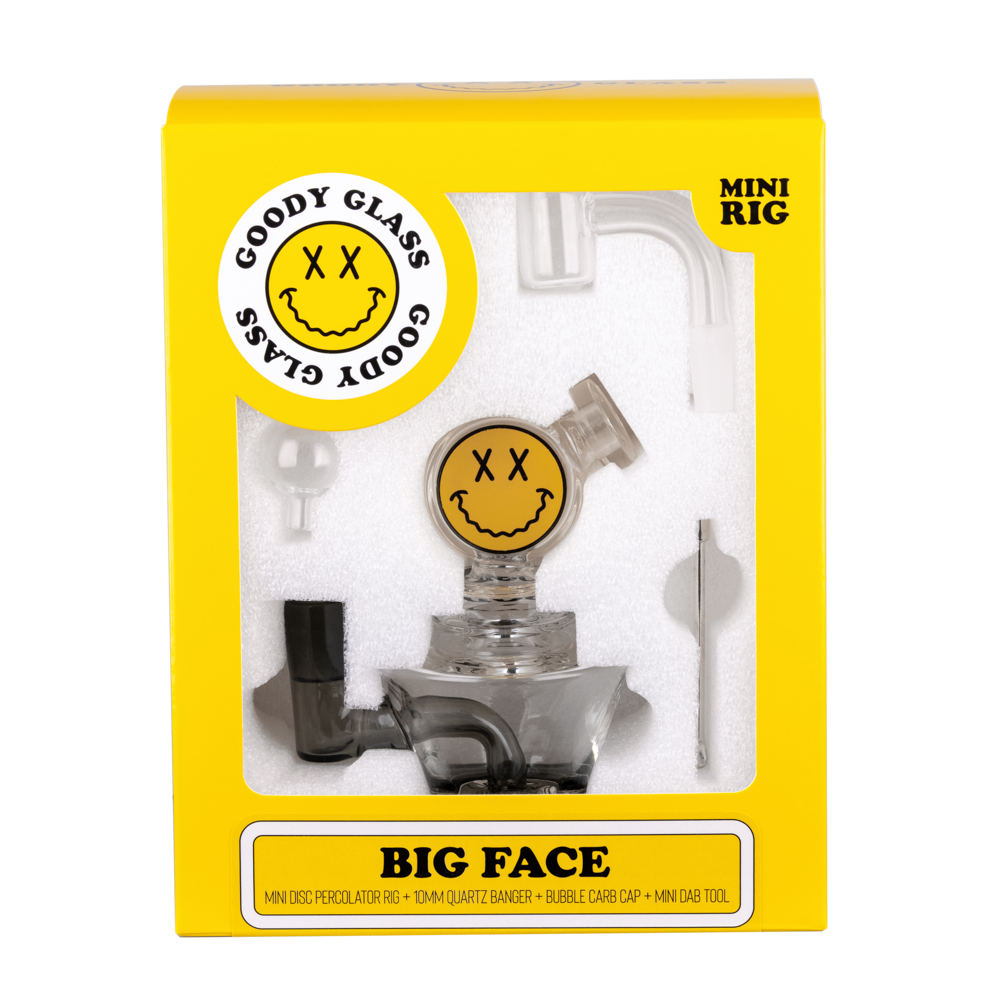 Goody Glass - Big Face Mini Dab Rig 4-Piece Kit