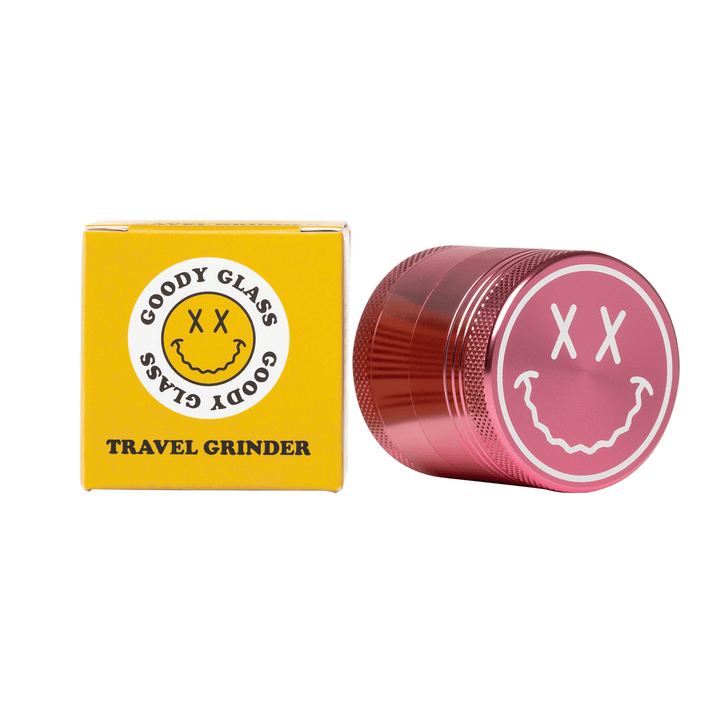 Goody Glass - Big Face Anodized Aluminum Herb Grinder | 4 Piece 1.5" Travel Size