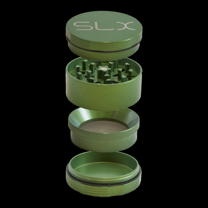 SLX Grinder Aluminium Non Sticky 88 mm, Leaf Green