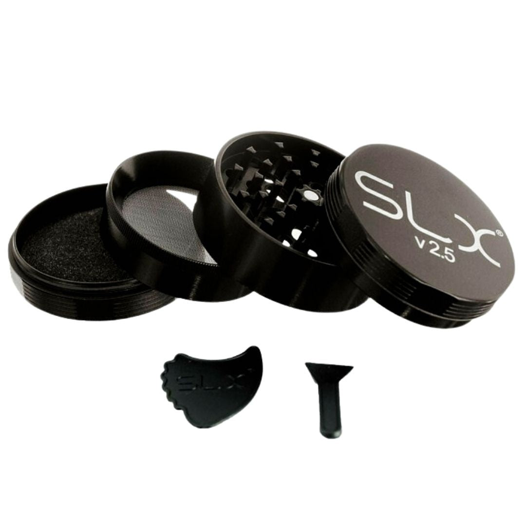 SLX Grinder Aluminium Non Sticky 62 mm, Black